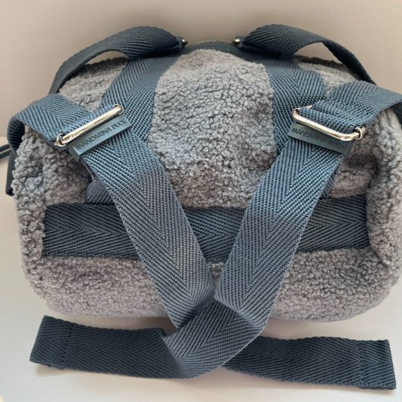 NWT Mandarina Duck Unisex Backpack Bag Cotton Zipper Utility Teady Blue Smoke - Picture 5 of 6